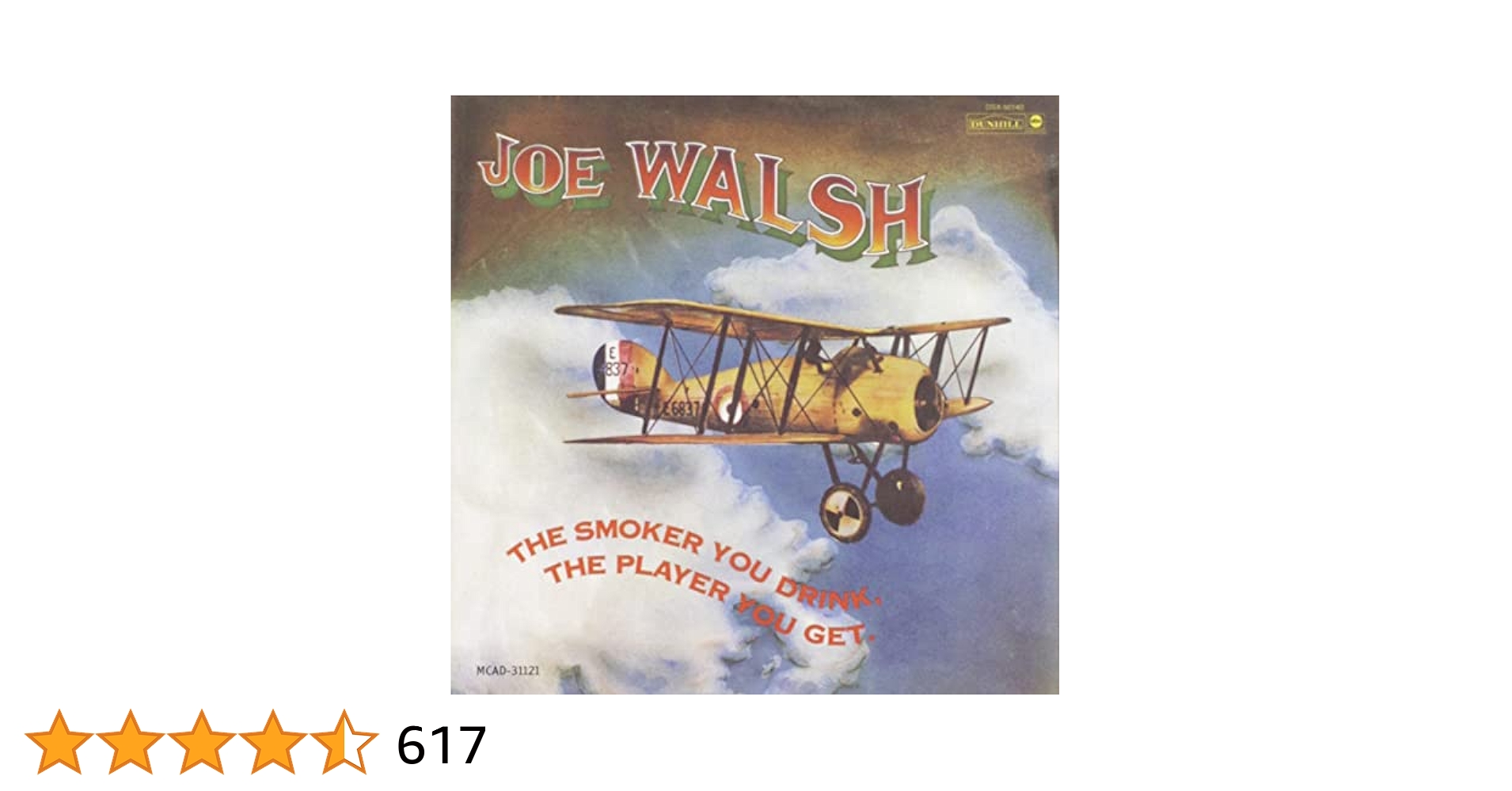 CD Joe Walsh Smoker You Drink, The Player You Get UICY75006 GEFFEN RECORDS 紙ジャケ 未開封 /00150 618KkzCgAML._UF1000,1000_QL80_.jpg